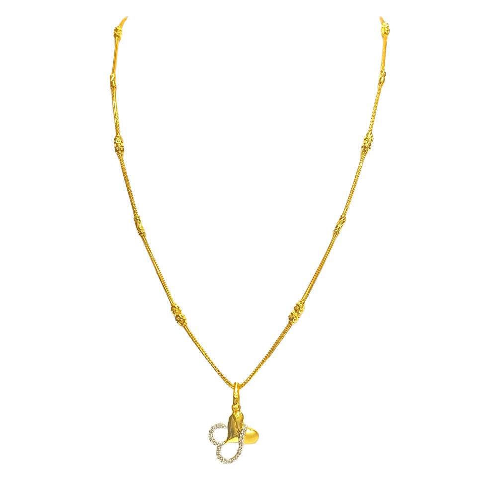 22KT Beautiful Heart Design Chain Set - Image 2