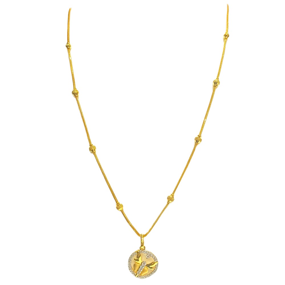 22KT Butterfly Design Chain Set - Image 2