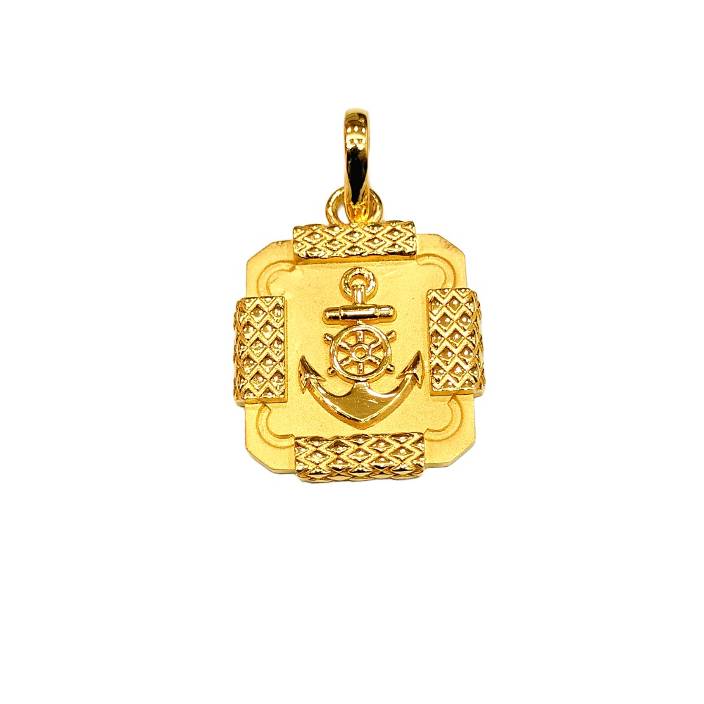 22KT Bahubali Anchor Design Pendant