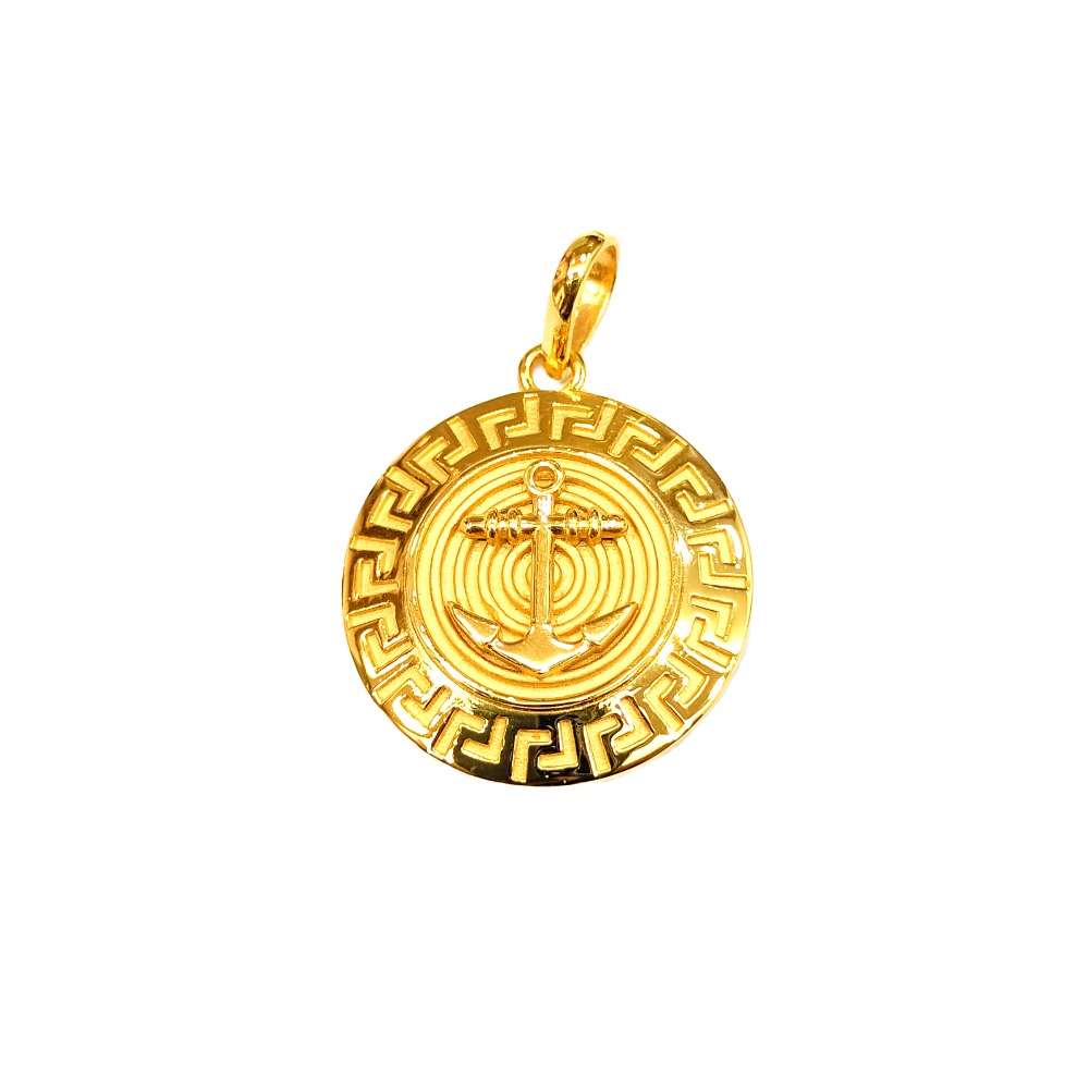 22KT Bahubali Anchor Design Pendant