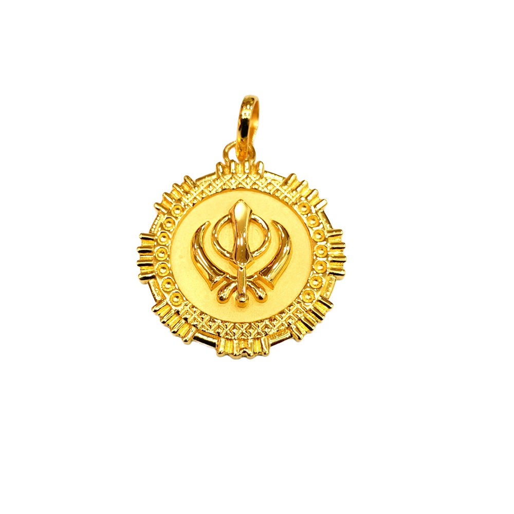 22kt bahubali khanda design pendant