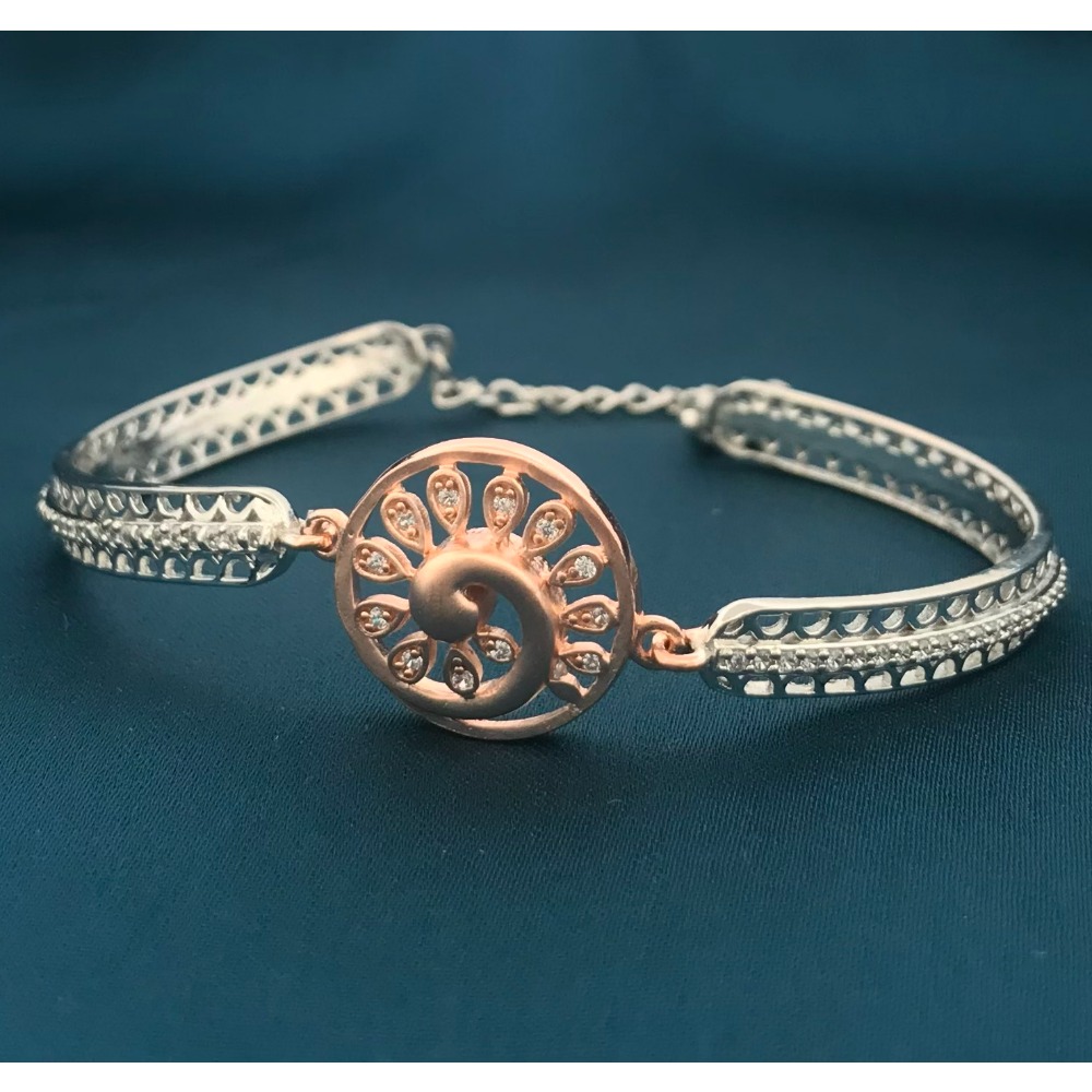 925 silver rose gold design ladies kada - Image 2
