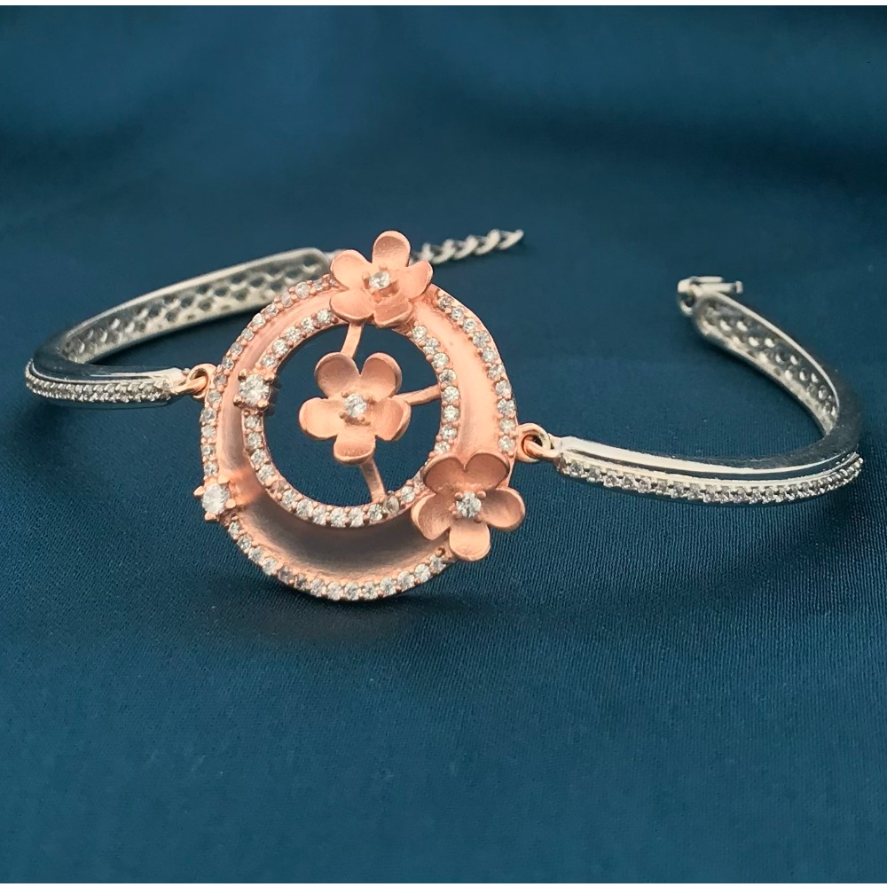 925 Silver Rose Gold Unique Ladies Kada - Image 2