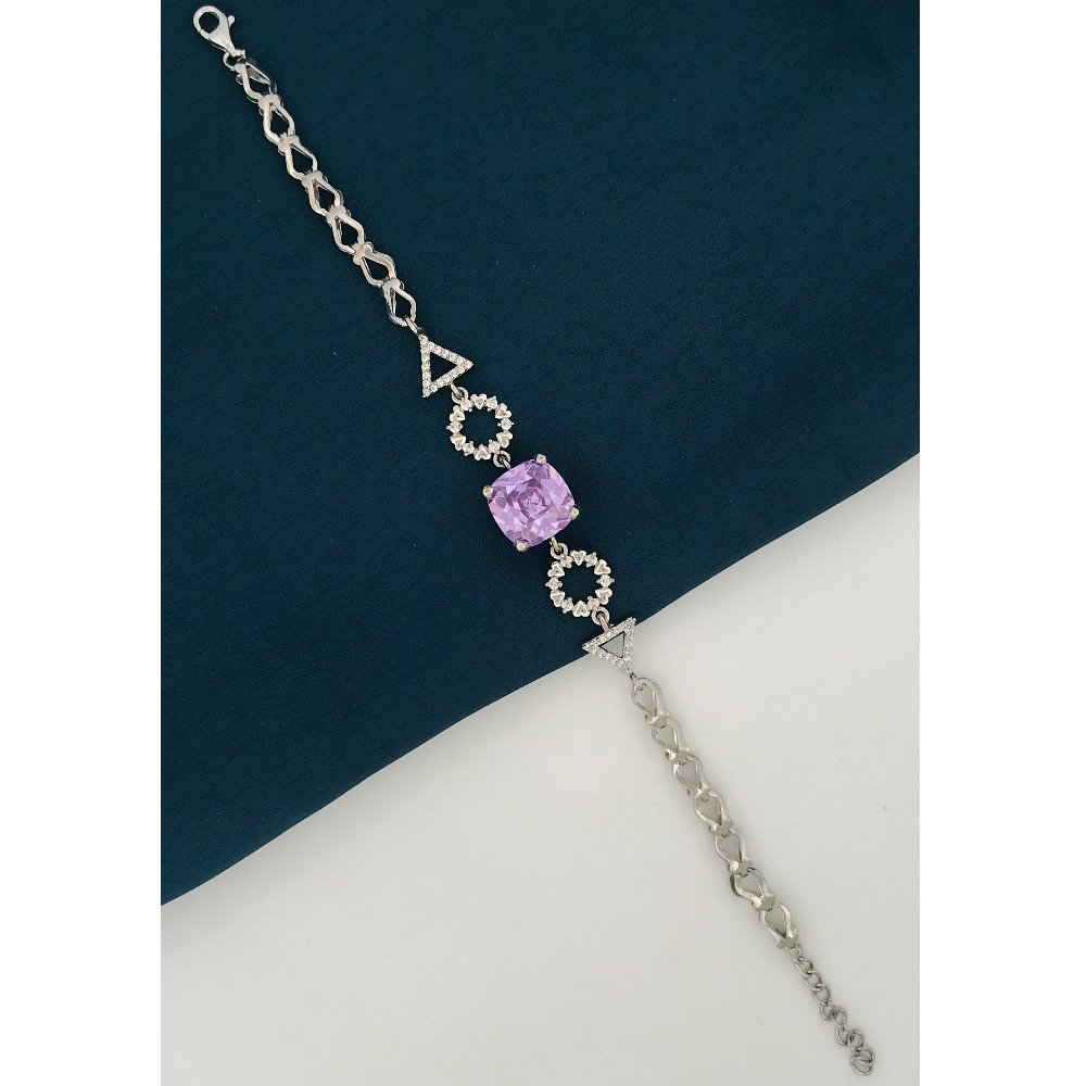 925 Silver Stone Design Ladies Bracelet - Image 2