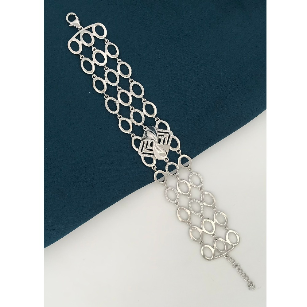 925 Silver Elegant Designer Ladies Bracelet - Image 2