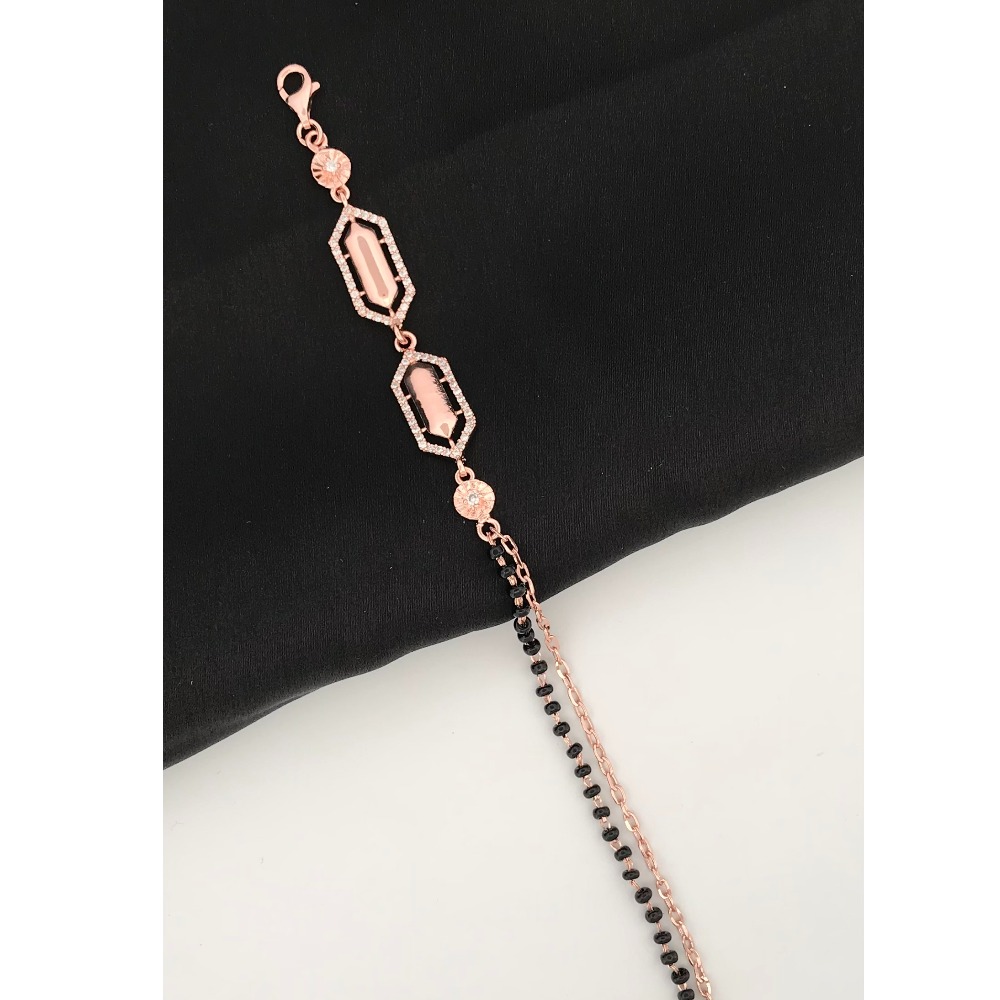 925 Silver Rose Gold Mangalsutra Bracelet - Image 2