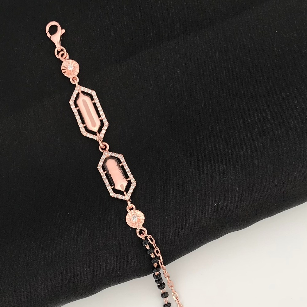 925 Silver Rose Gold Mangalsutra Bracelet