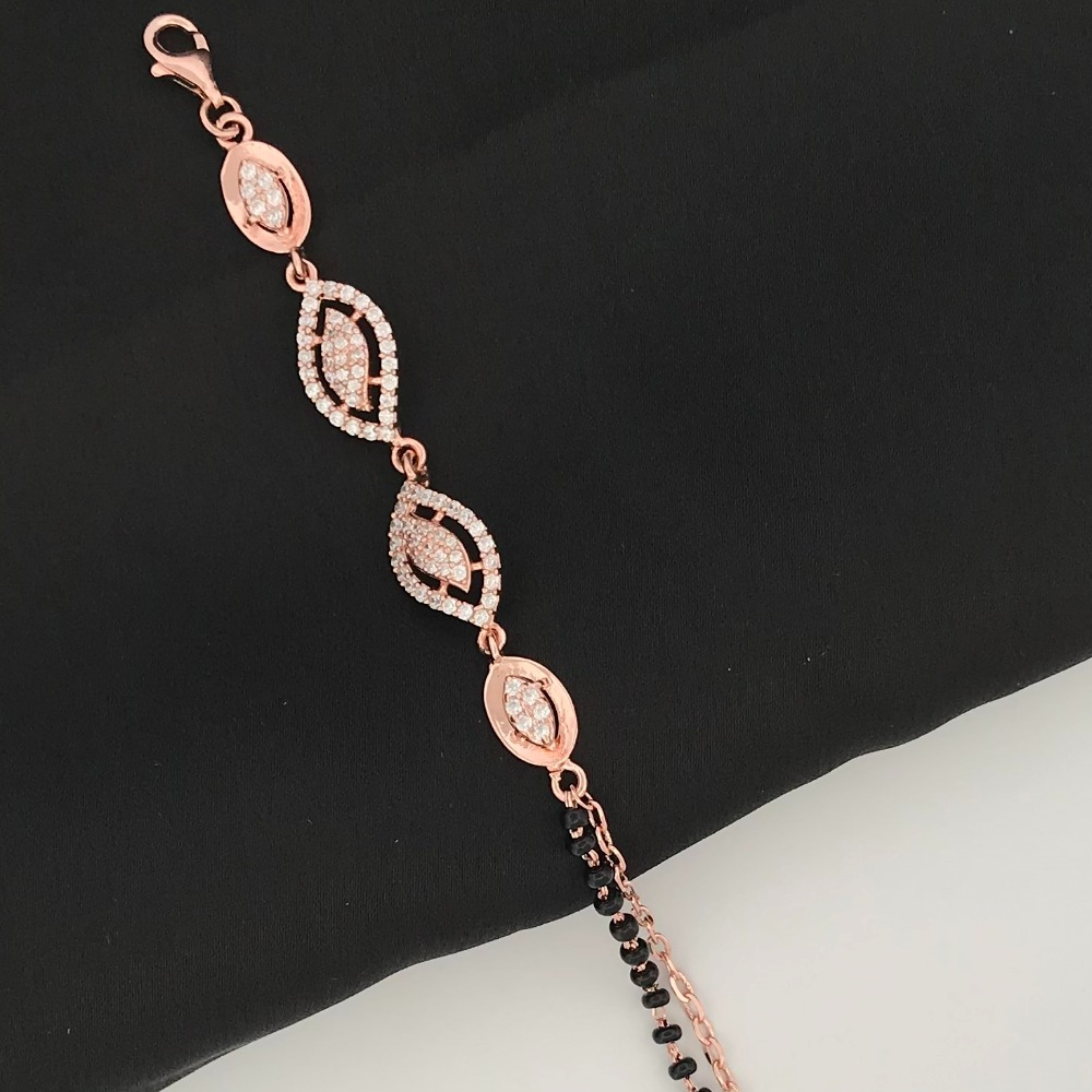 925 Silver Rose Gold Mangalsutra Bracelet