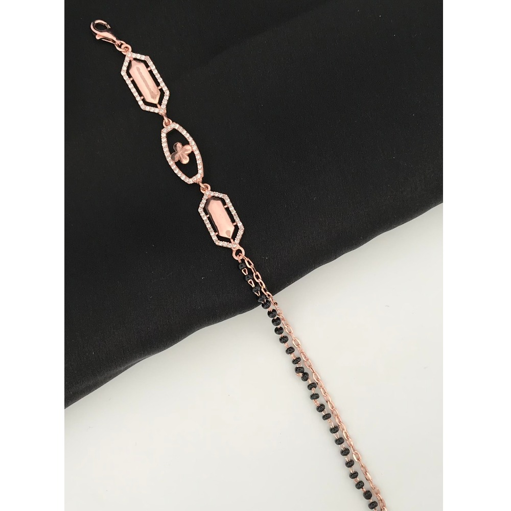 925 Silver Rose Gold Mangalsutra Bracelet - Image 2