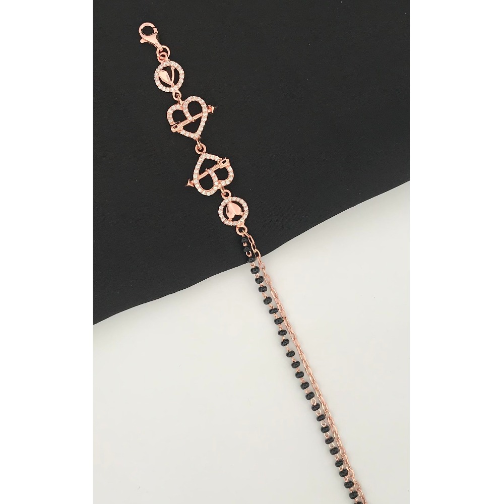 925 Silver Rose gold Mangalsutra Bracelet - Image 2