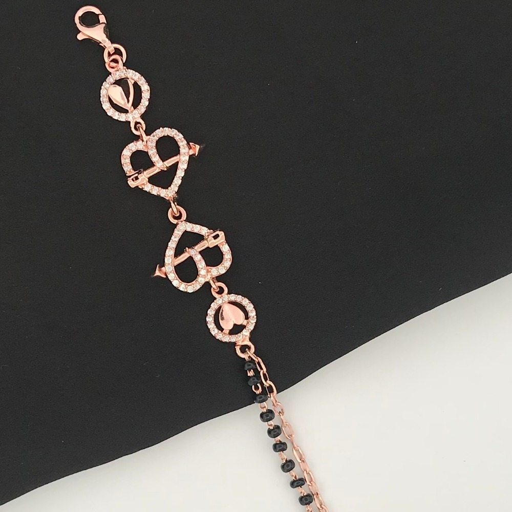 925 Silver Rose gold Mangalsutra Bracelet