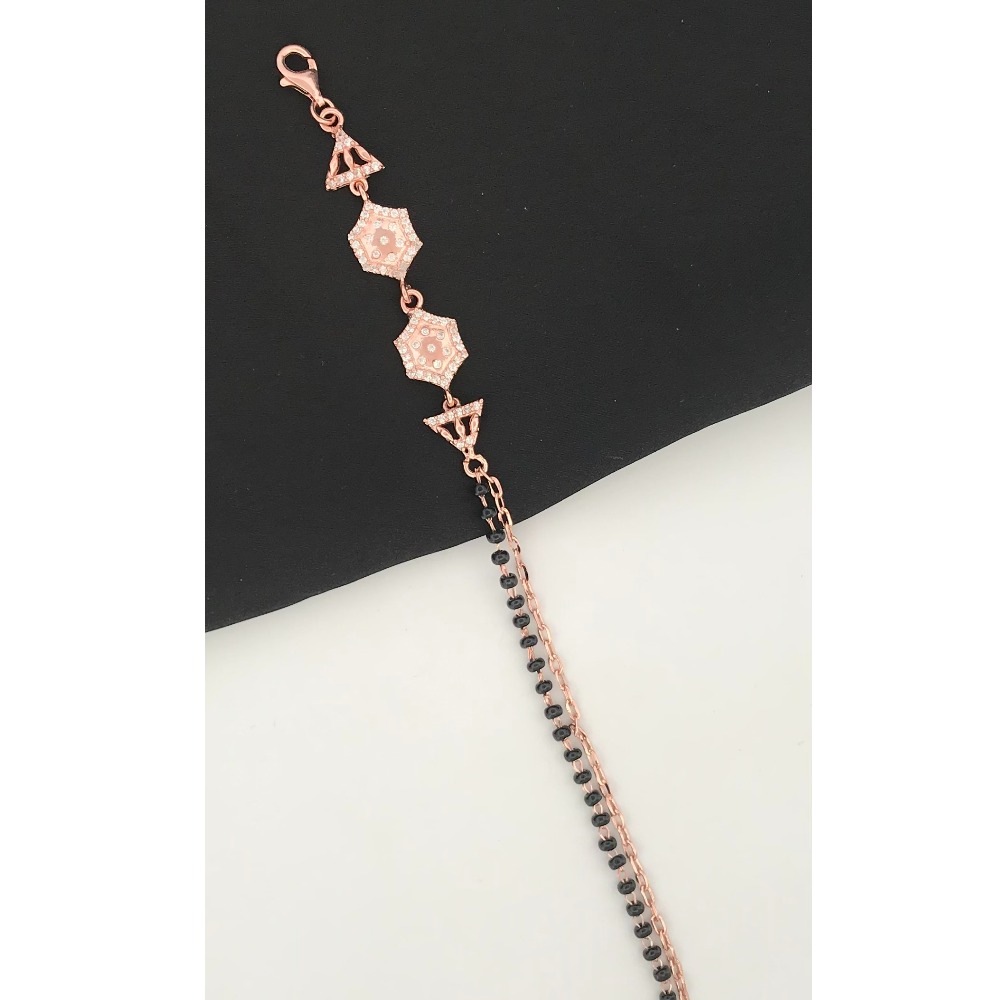 925 Silver Rose Gold Mangalsutra Bracelet - Image 2