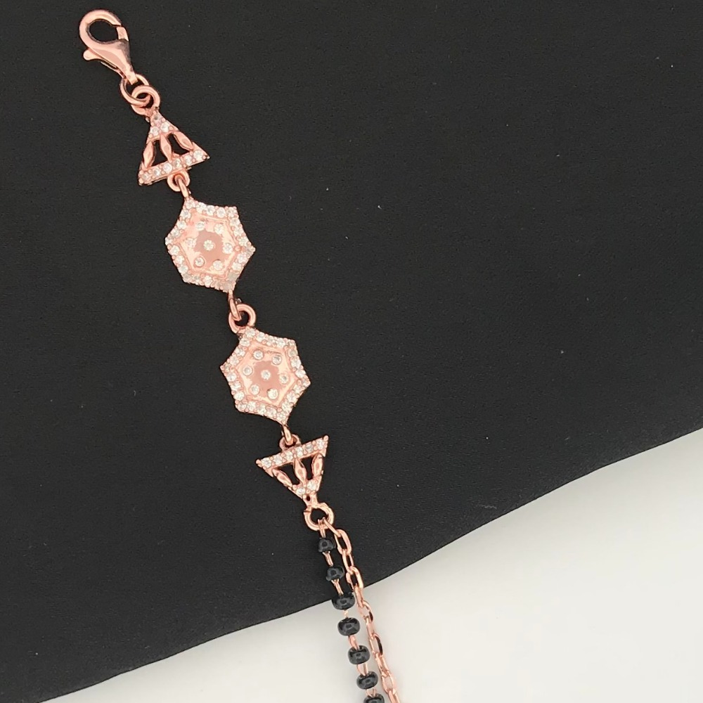 925 Silver Rose Gold Mangalsutra Bracelet