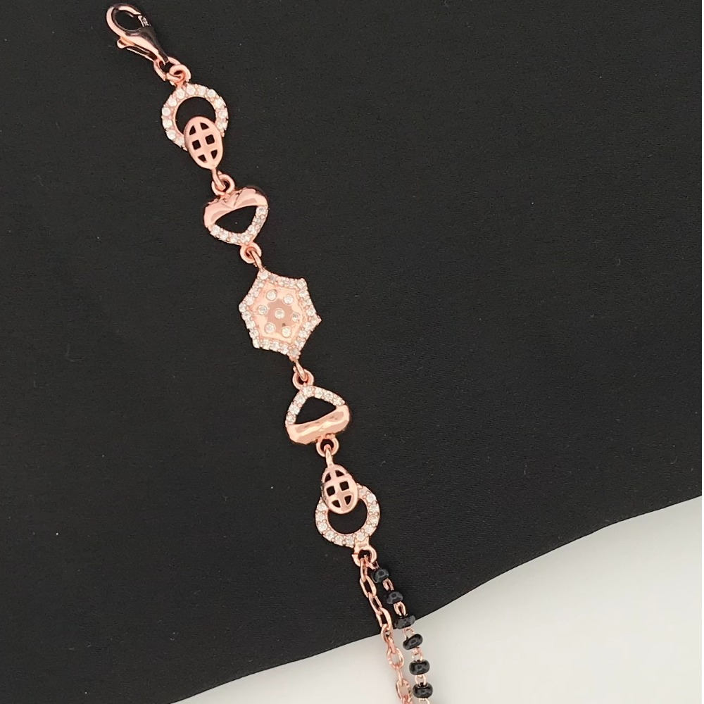 925 Silver Rose Gold Mangalsutra Bracelet