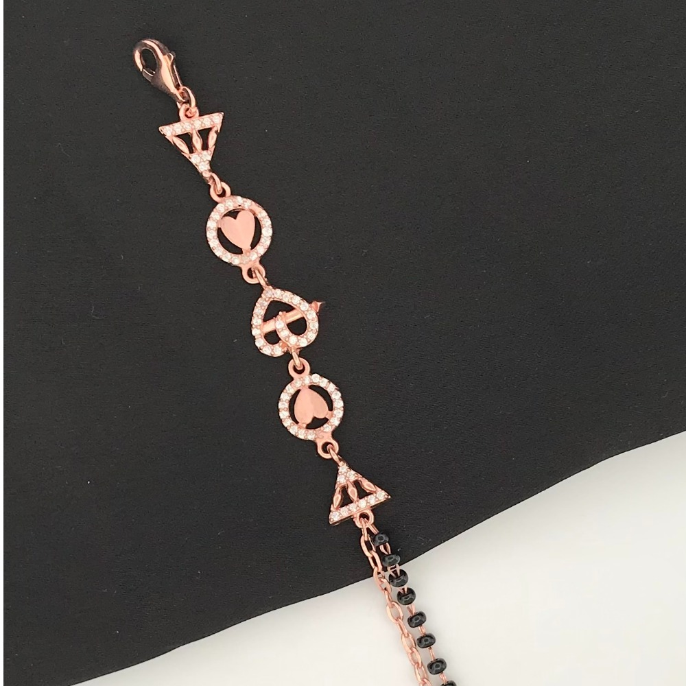 925 Silver Rose Gold Mangalsutra Bracelet
