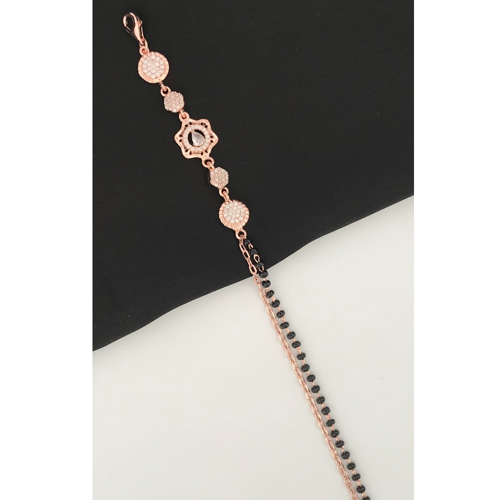 925 Silver Beautiful Design Mangalsutra Bracelet - Image 2