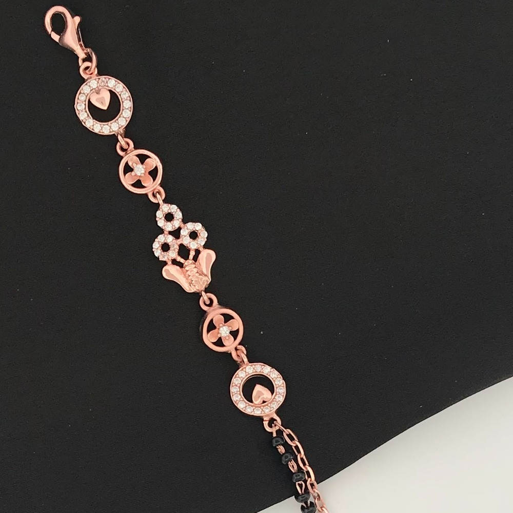 925 Silver Rose Gold Mangalsutra Bracelet