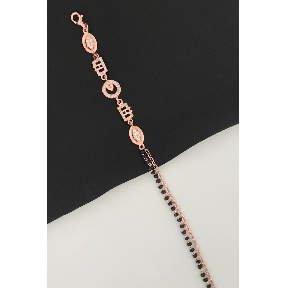 925 Silver Beautiful Design Mangalsutra Bracelet - Image 2