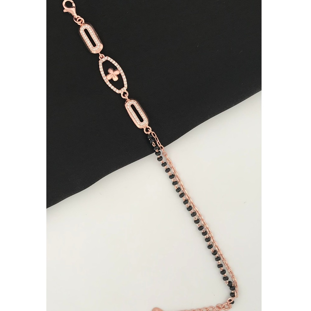 925 Silver Unique Cz Design Mangalsutra Bracelet - Image 2