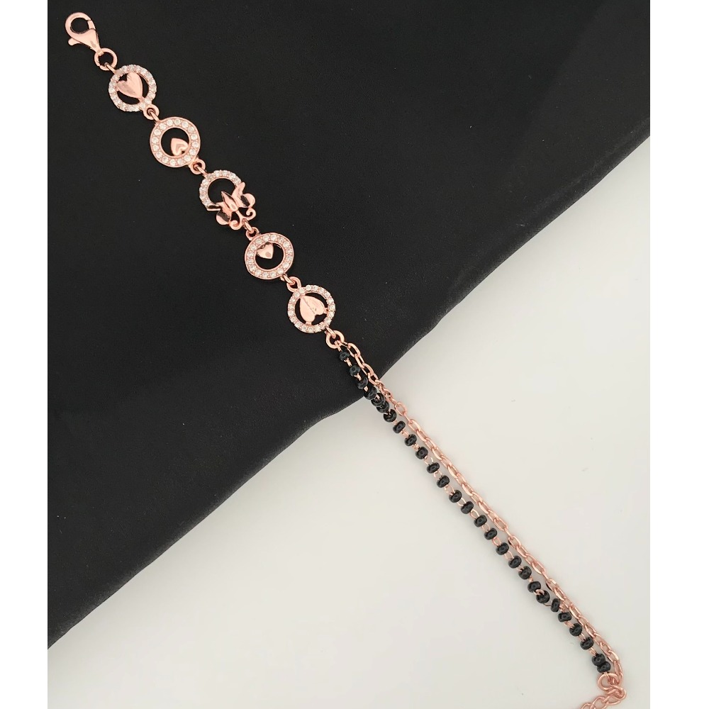 925 Silver Cz Design Mangalsutra Bracelet - Image 2