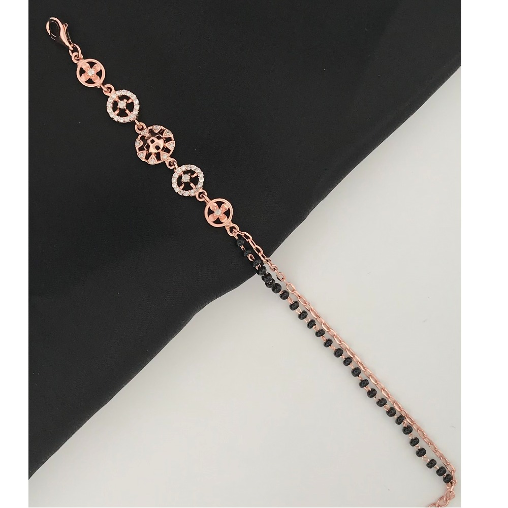 925 Silver Cz Design Mangalsutra Bracelet - Image 2