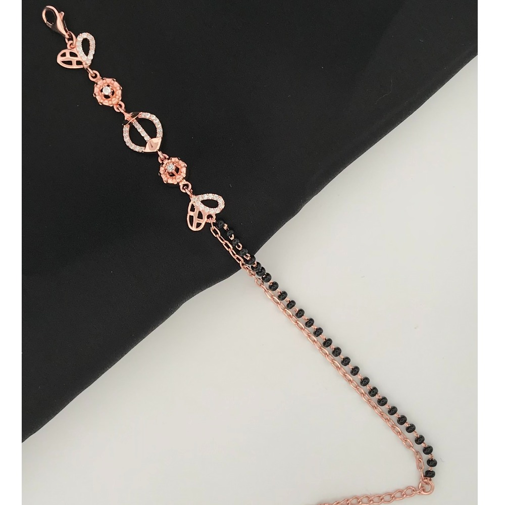925 silver rose gold design mangalsutra bracelet - Image 2