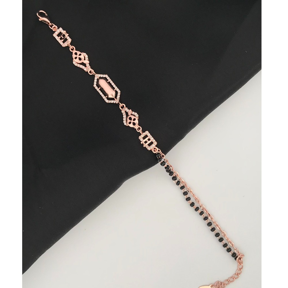 925 Silver Rose Gold Mangalsutra Bracelet - Image 2