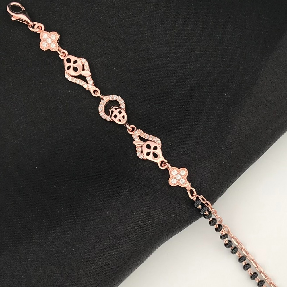 925 Silver Rose Gold Mangalsutra Bracelet
