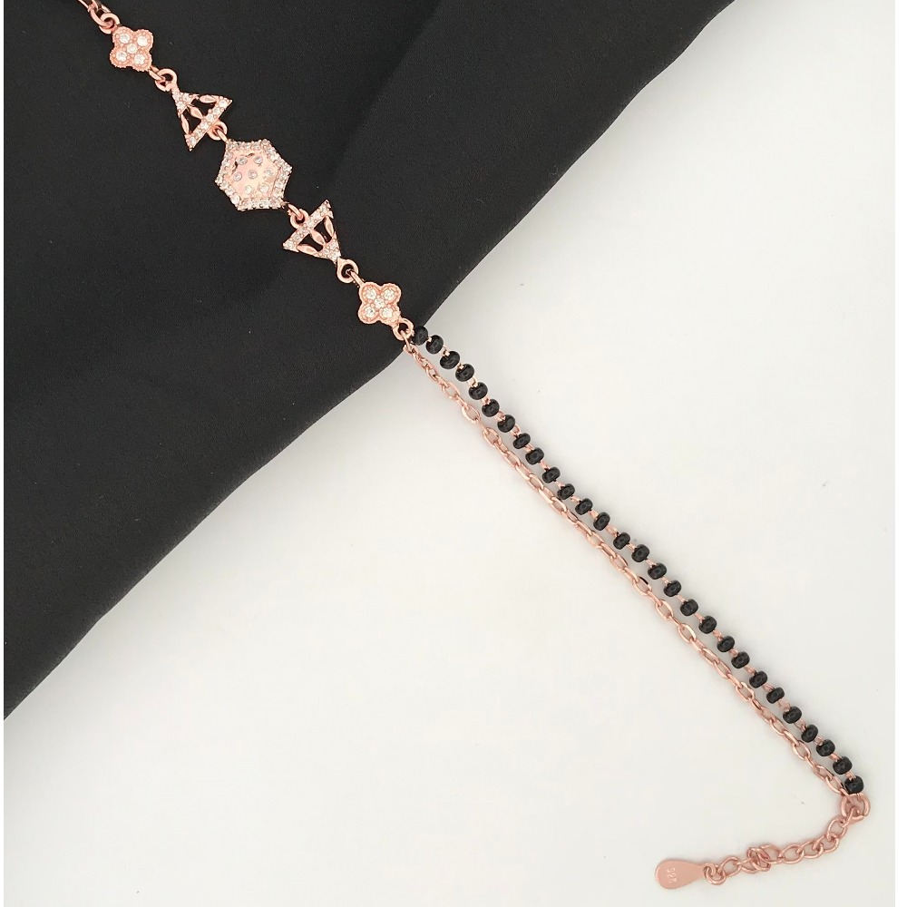 925 Silver Rose Gold Mangalsutra Bracelet - Image 2