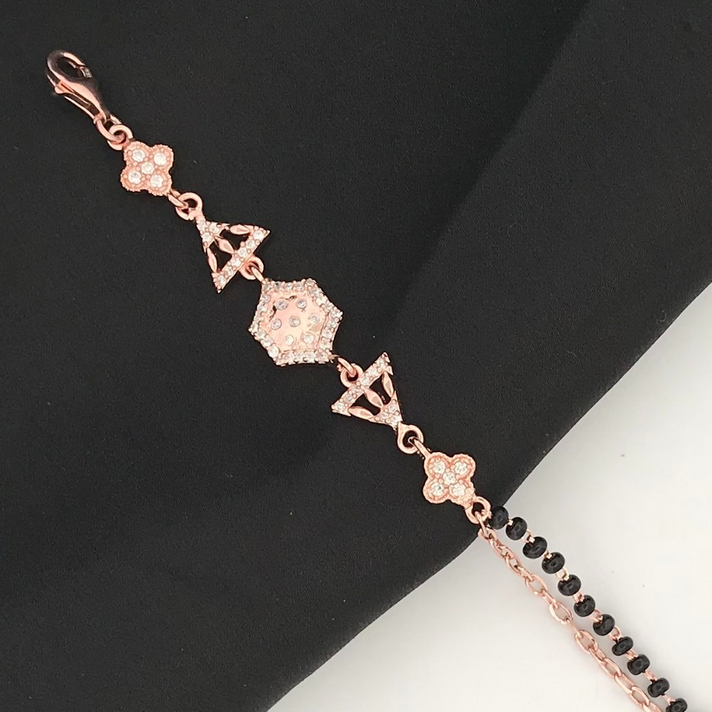 925 Silver Rose Gold Mangalsutra Bracelet