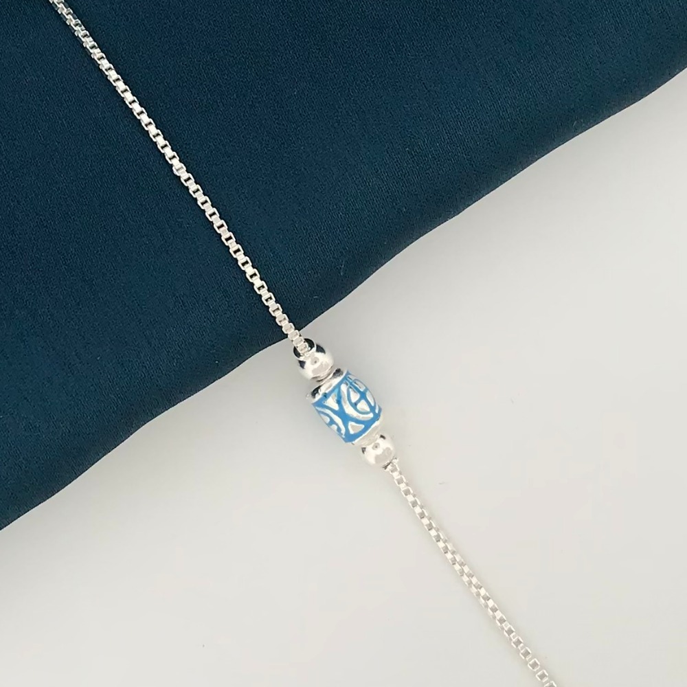 925 Silver Bhai Design Rakhi