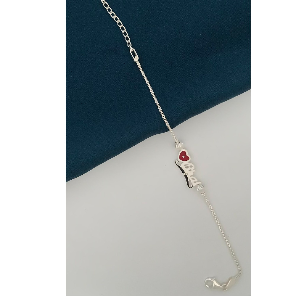 925 Silver Fancy Design Rakhi for Brother - Image 2