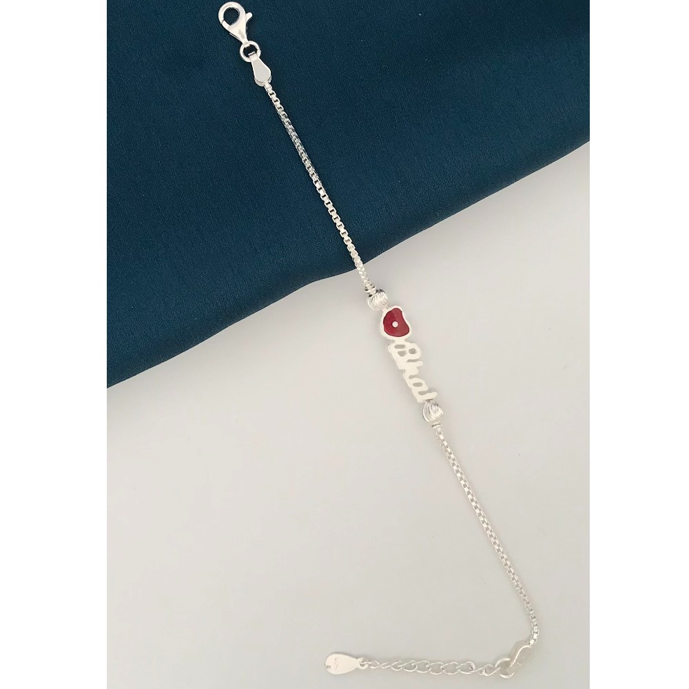 925 Silver Bhai Design Rakhi - Image 2