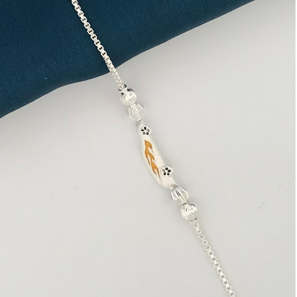 925 Silver Yellow Car Rakhi for your Little Brother