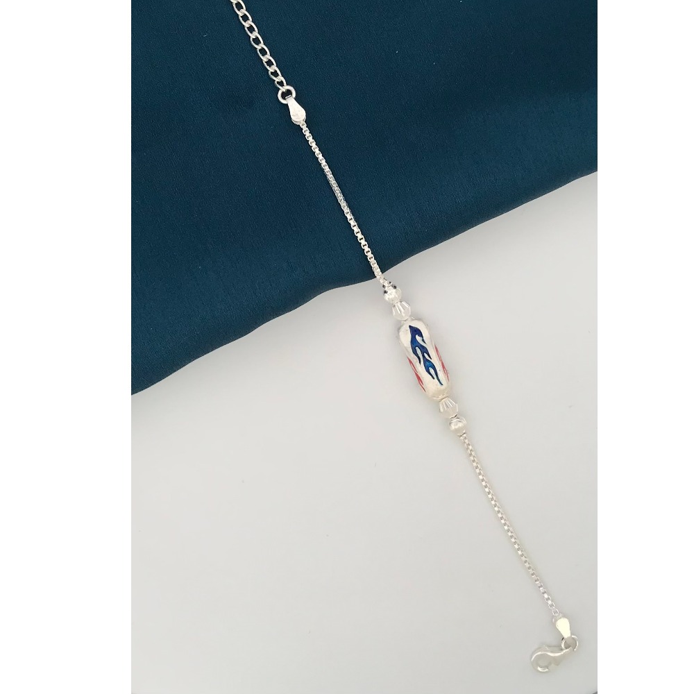 925 Silver Blue Car Design Rakhi - Image 2