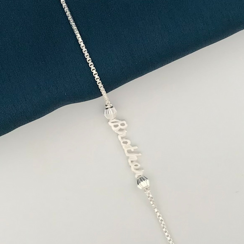 925 Silver Plain Brother Design Rakhi