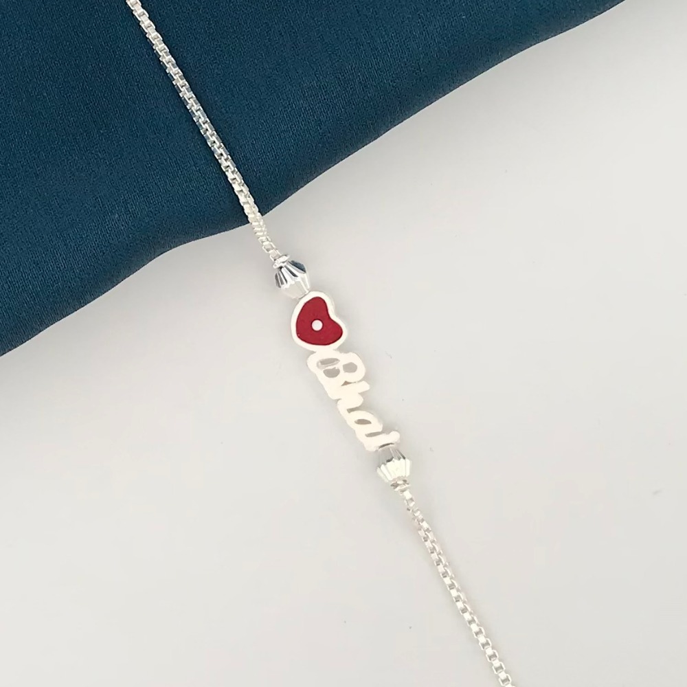 925 Silver Heart Bhai Rakhi