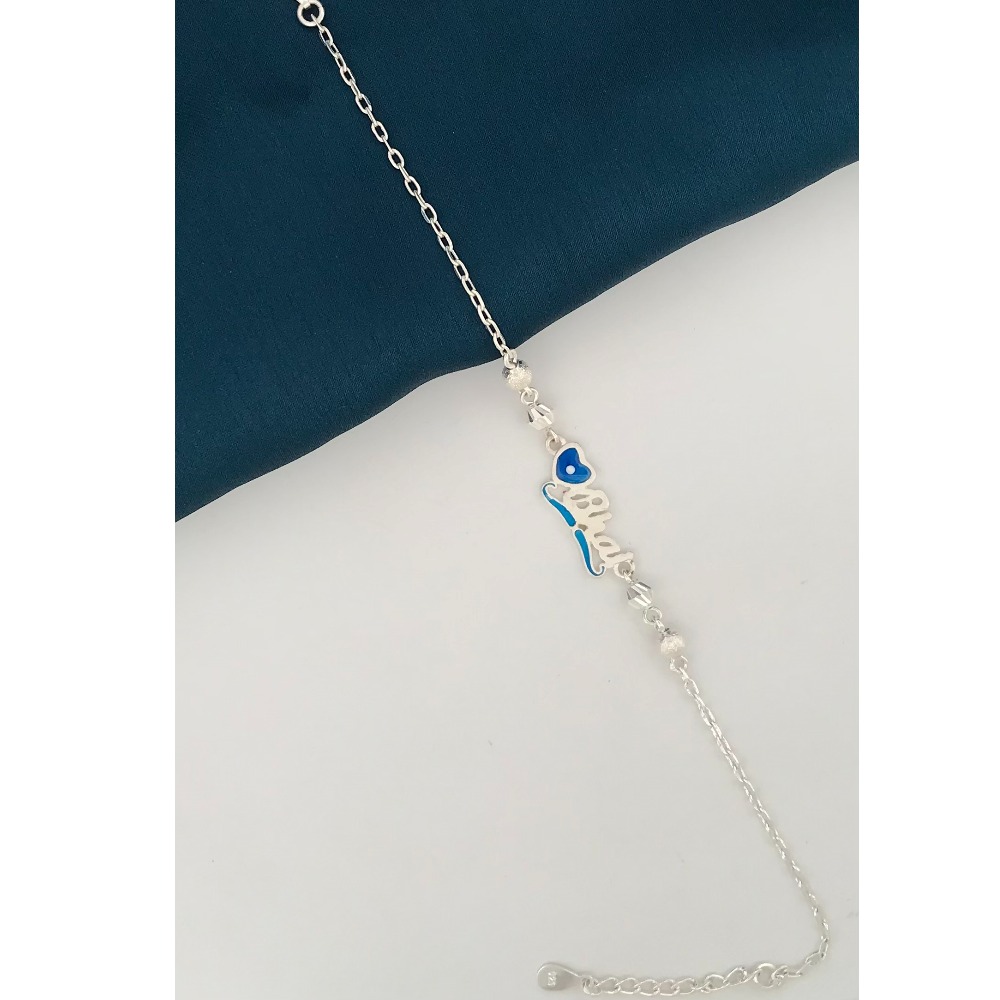 925 Silver Blue Bhai Rakhi - Image 2