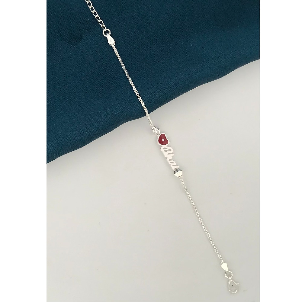925 Silver Design Rakhi for Bhai - Image 2