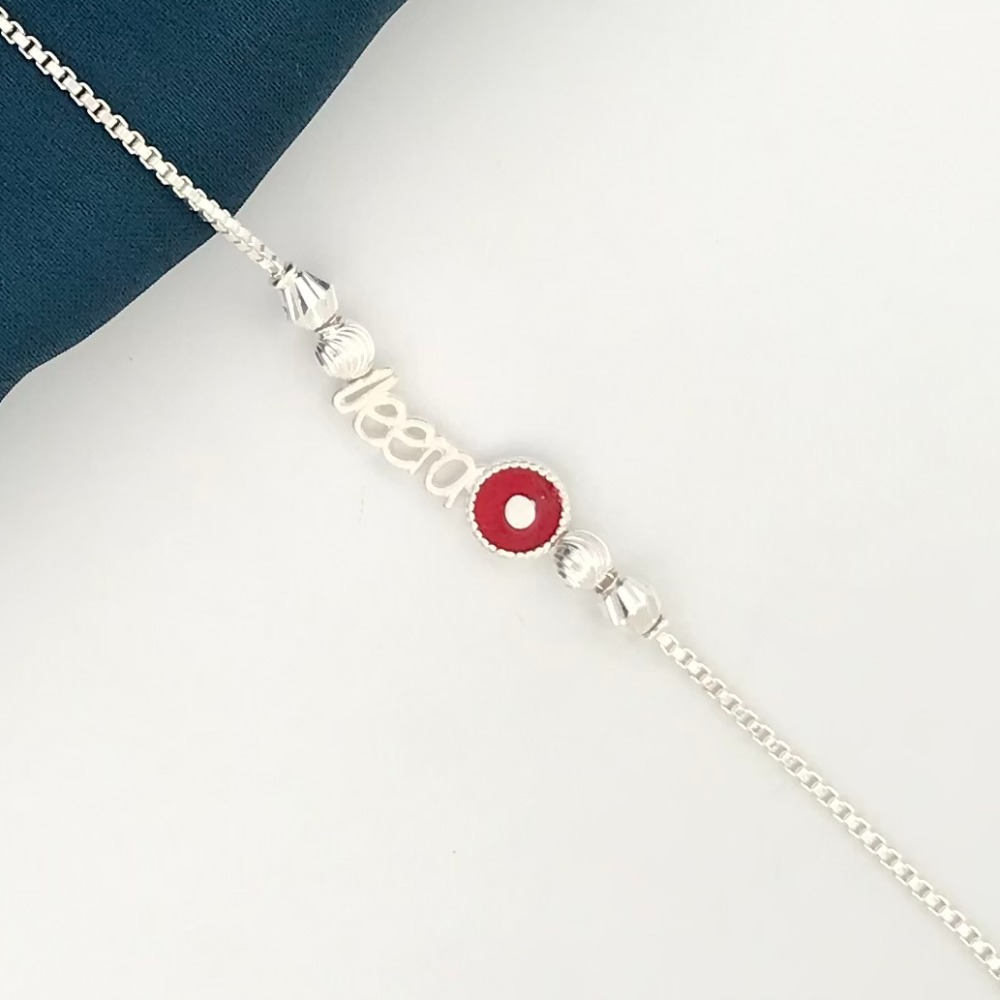 925 Silver Design Rakhi for Veera