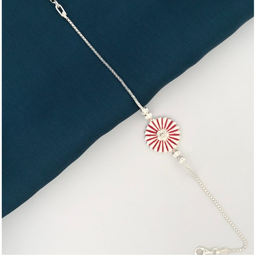 925 Silver Colorful Design Rakhi - Image 2