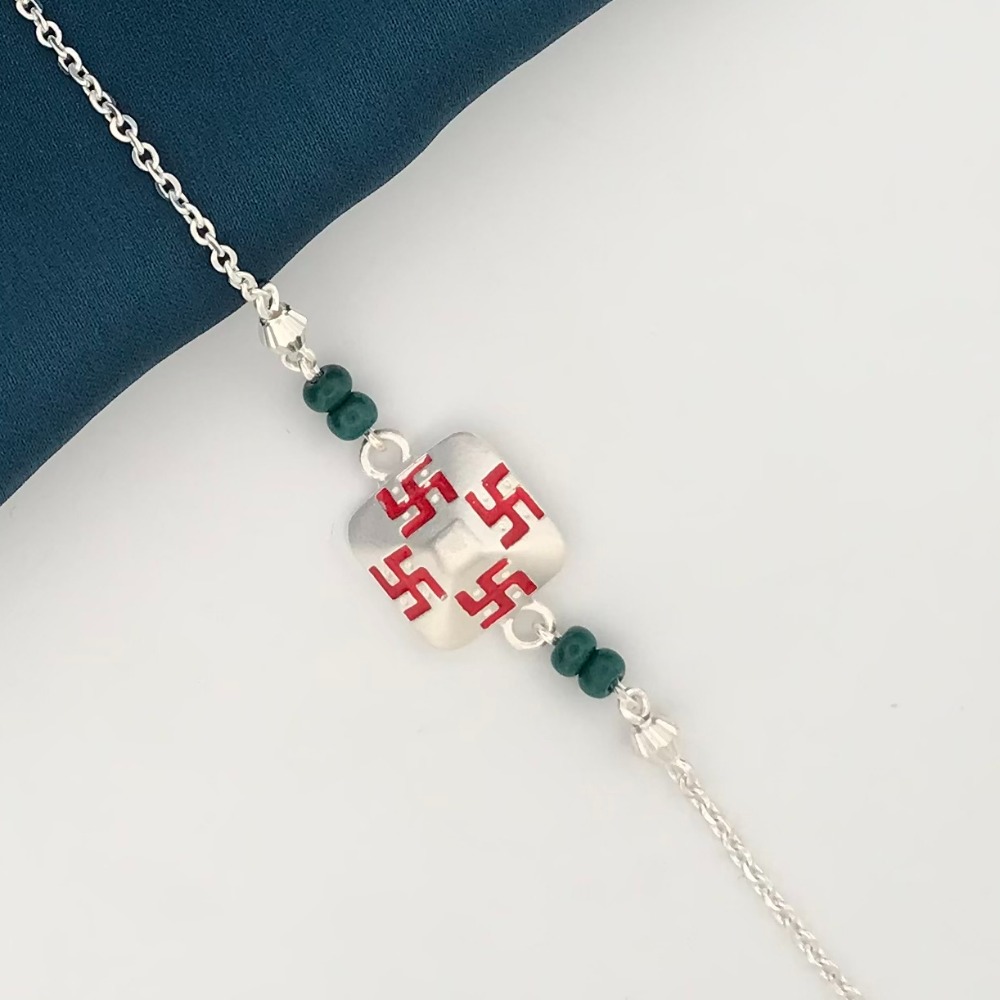 925 silver om rakhi - Image 2