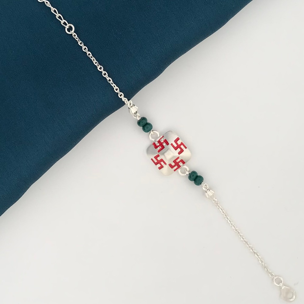 925 silver om rakhi