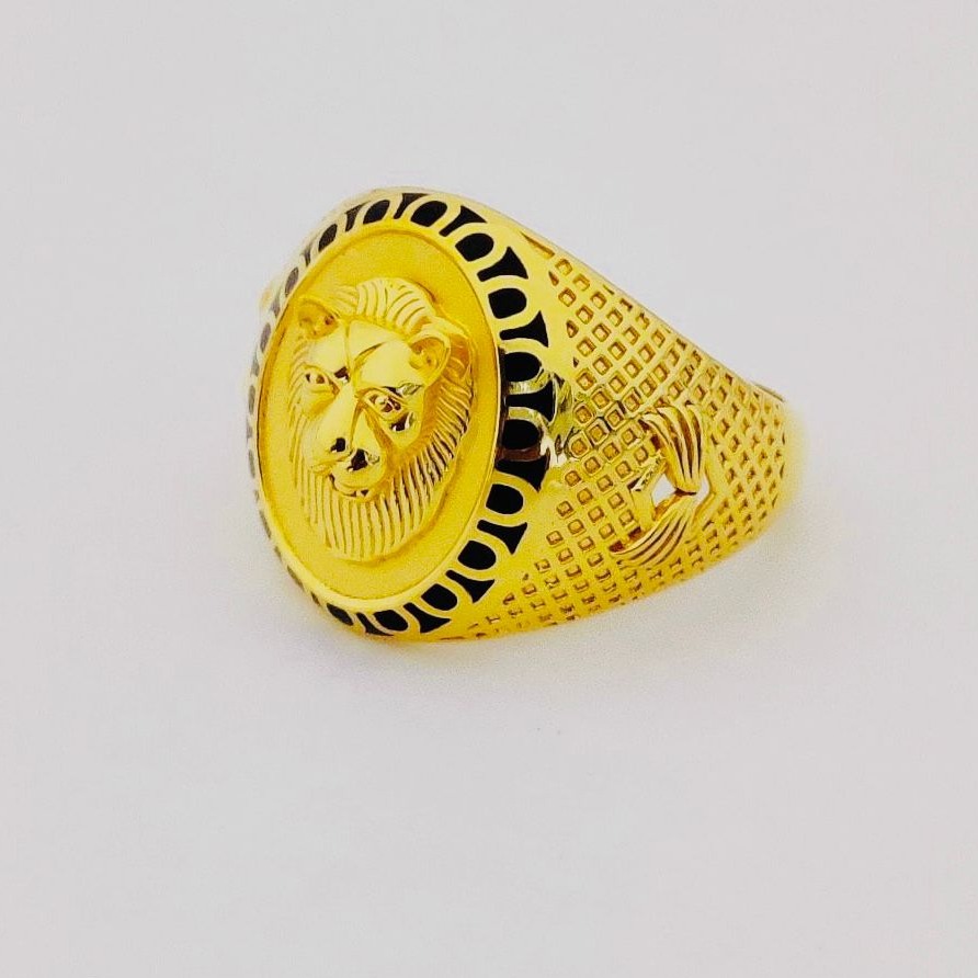 22K Bahubali Lion Gents Ring