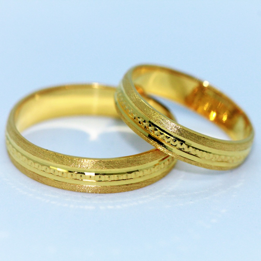 24k gold couple ring