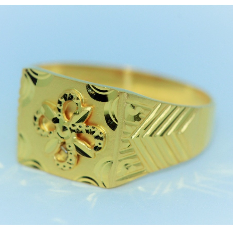 Gold plain gents ring