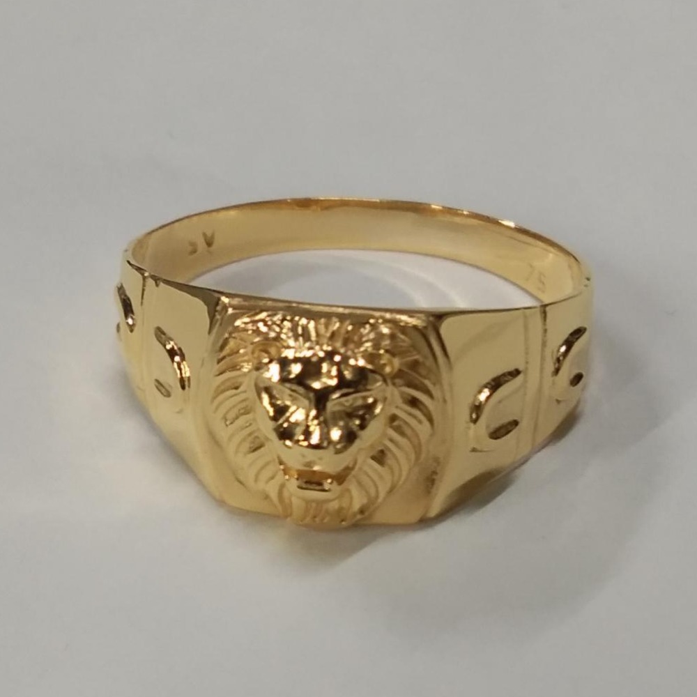 Gold modern gents ring