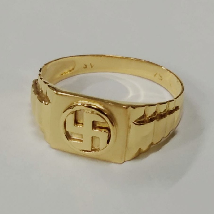 Gold delicate gents ring