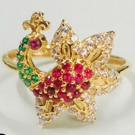 Gold fine women ring