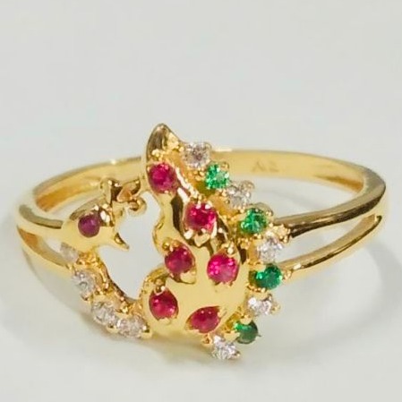 Gold unique women ring